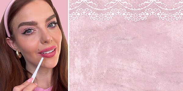 pink sugar rush makeup trend - lip liner
