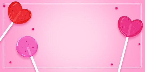 pink lollipop heart background