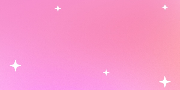 pink gradient background with white stars