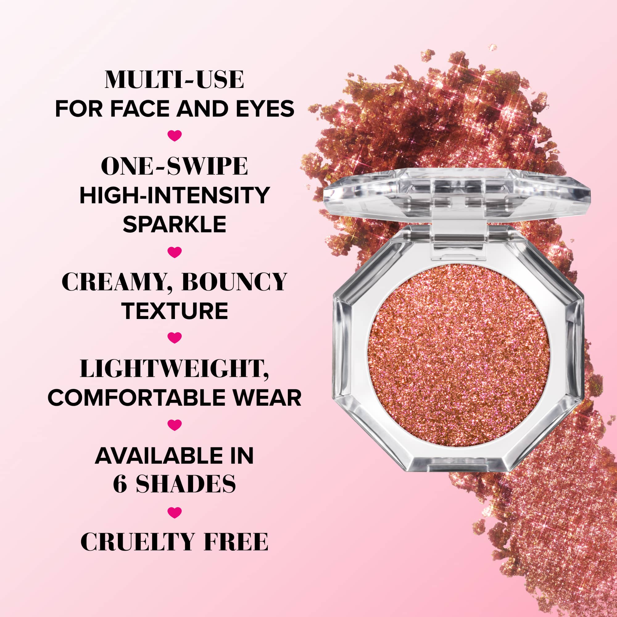 Disco Crush High Shine Glitter Eyeshadow + Face Sparkle