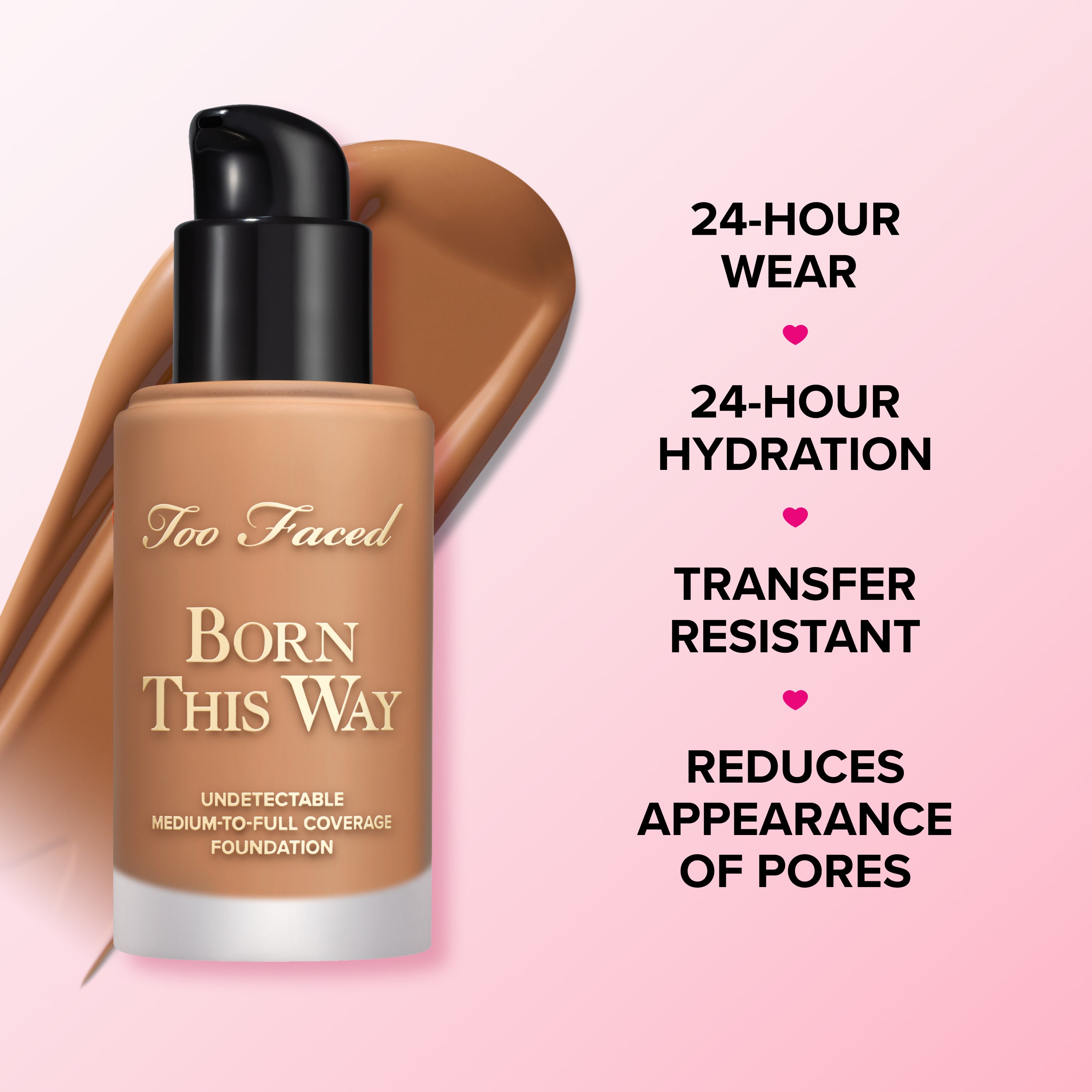 Born This Way Undetectable Medium-To-Full Coverage Foundation, Mocha, 30ml