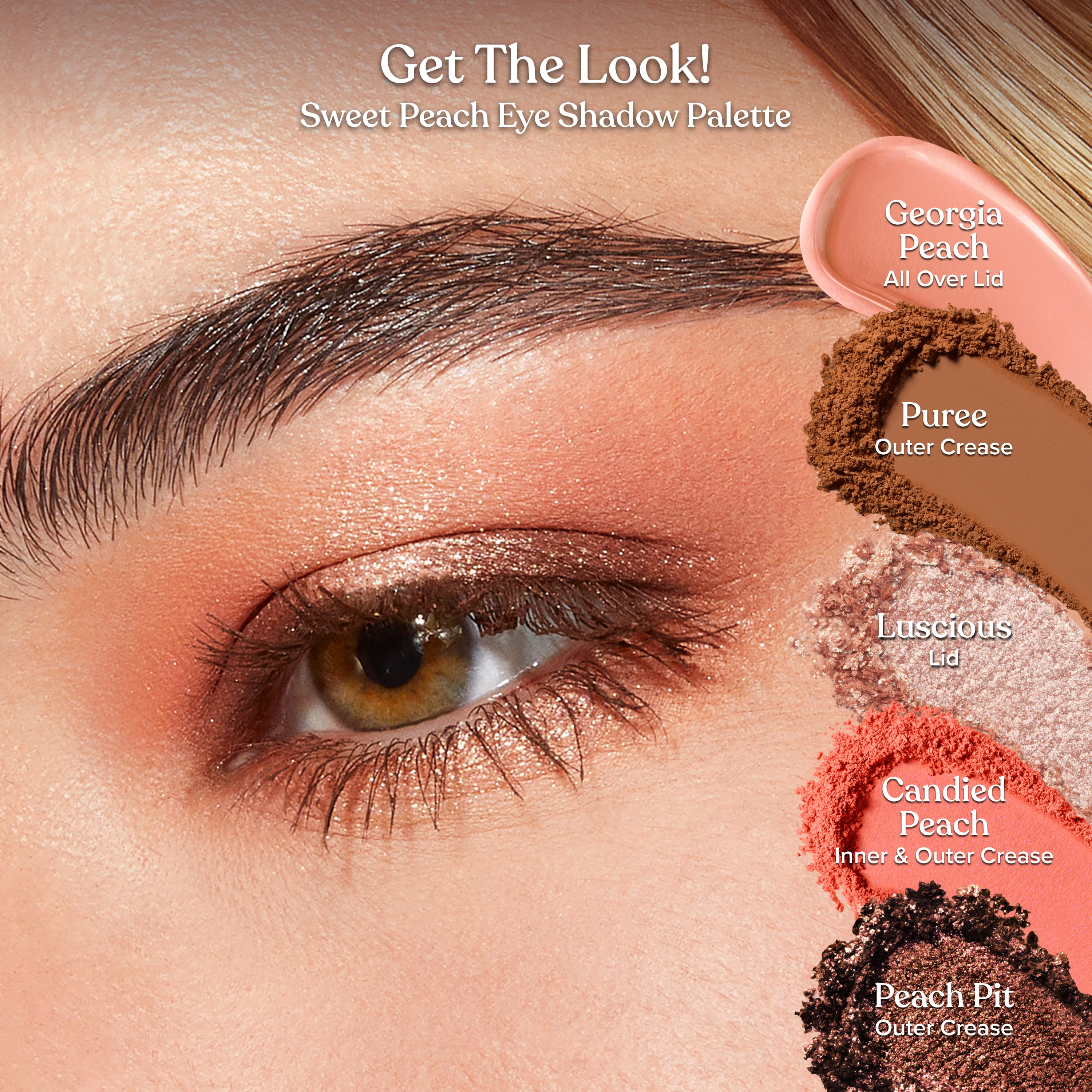 Sweet Peach Eye Shadow Palette, NET WT. 0.32 OZ. / 9.0 g