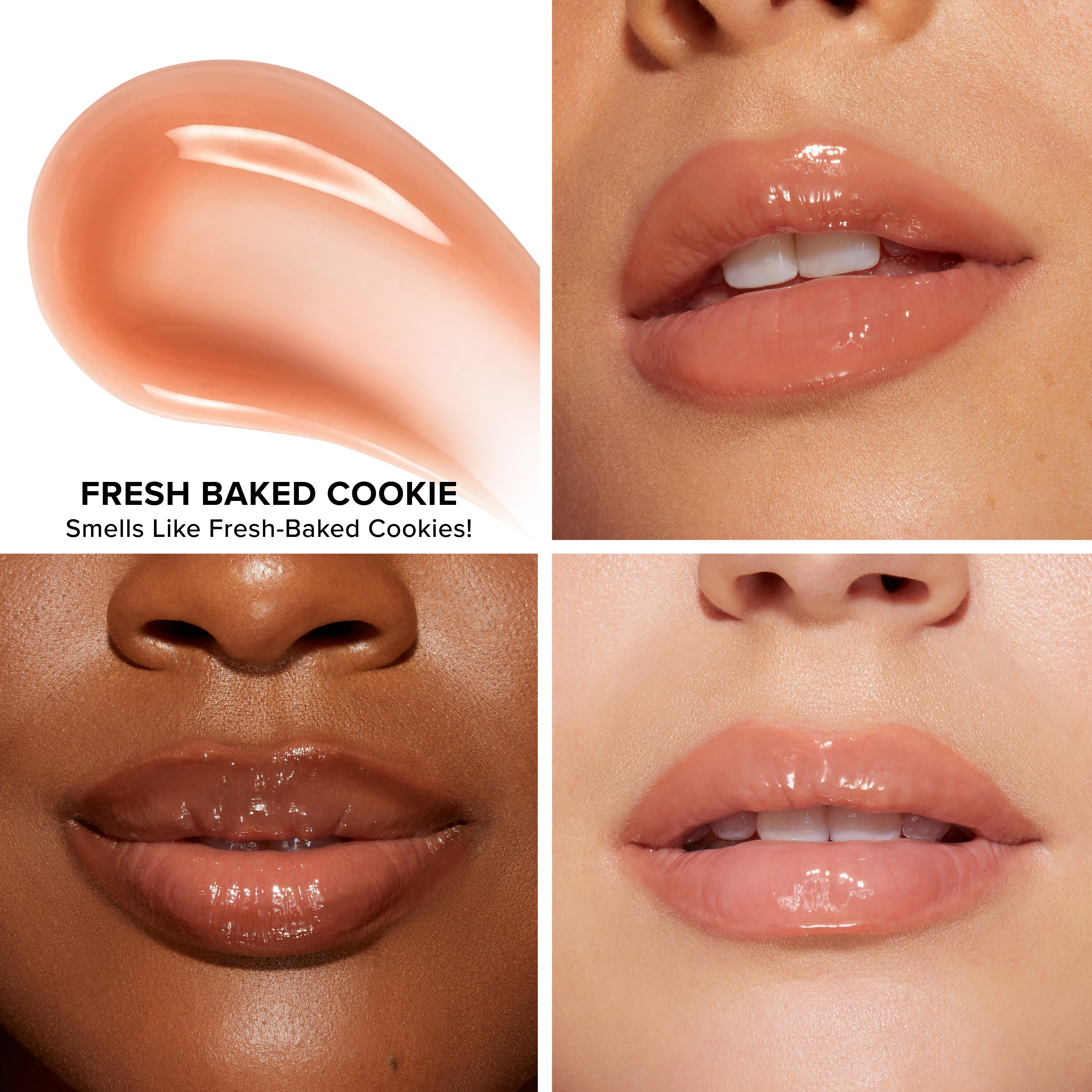 Kissing Jelly Lip Oil Gloss Collection Holiday 2026, Soda Pop — Warm Light Nude Fresh Baked Cookie — Medium Cocoa Nude Sour Watermelon — Electric Coral Red Cherry Pie — Cherry Red, 5ml (x4)