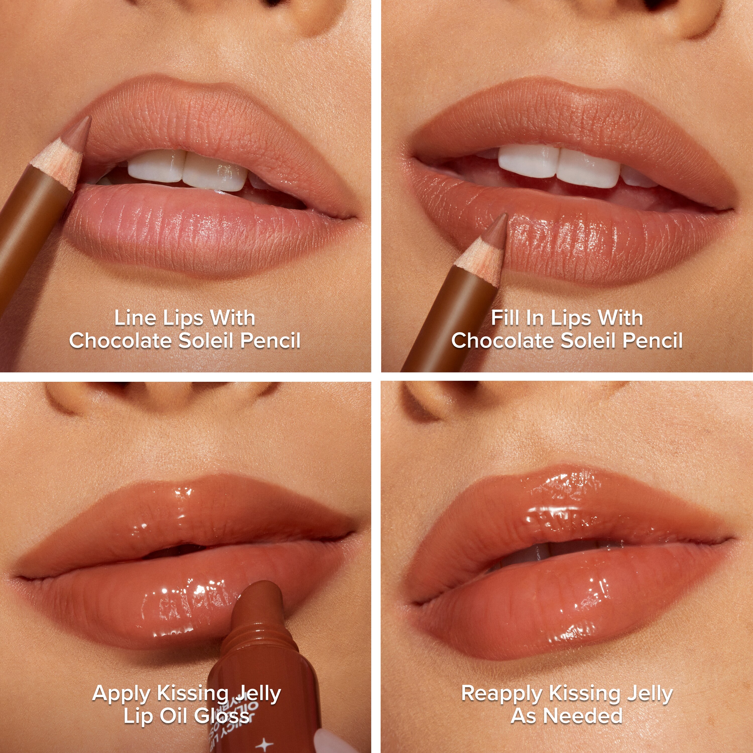 Chocolate Mousse Lip Kit Holiday 2026, Chocolate Mousse - Light Nude Brown, 4.5ml & 1.67g